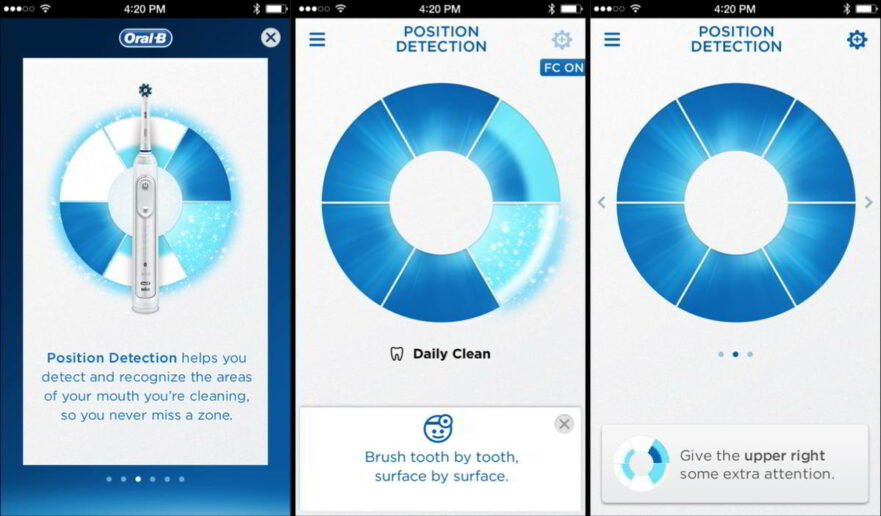 In der Oral-B Zahnpflege-App 4.11 kontrollieren Sie Ihren Putzerfolg.