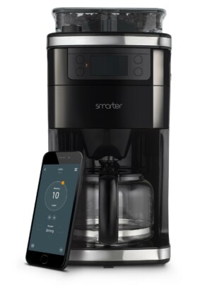 Bei der zweiten Generation der Smart Coffee hat Smarter die Kaffeemühle und den Filter verbessert.