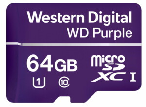 WD Purple microSDHC: Speziell für Videodaueraufzeichnung entwickelt.