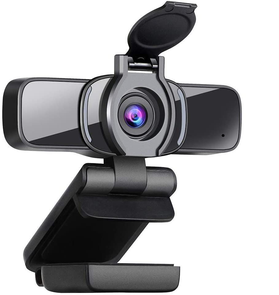 JingleBely Webcam 1080P Webcam Mit Mikrofon für PC USB Webcam Mikrofon zur Rauschunterdrückung und einstellbaren Beleuchtung 