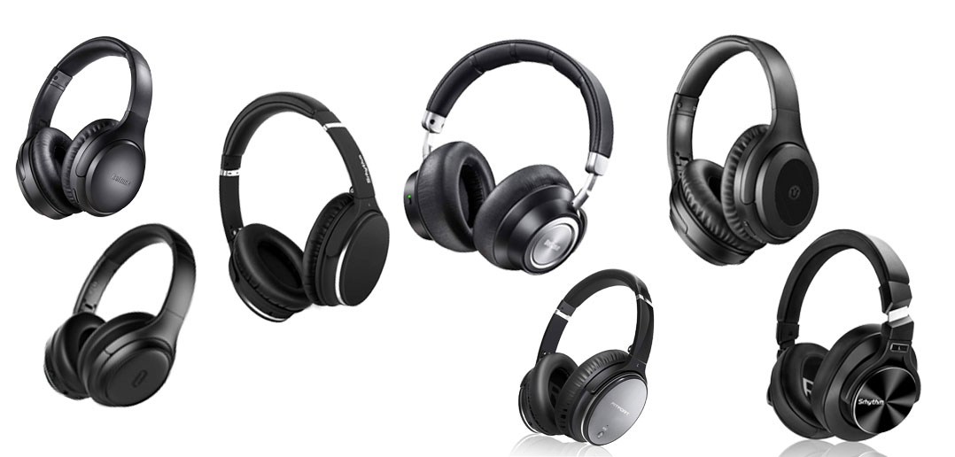 Hybrid Active Noise Cancelling Kopfhörer Bluetooth 5.0 35 Std Laufzeit Integriertes Mikrofon Over Ear Headset für Handy 
