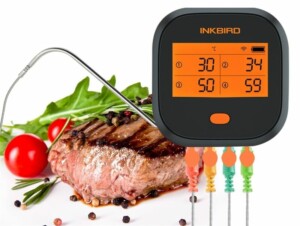 Inkbird IBBQ-4T: Intelligentes Fleischthermometer mit vier Temperatursensoren. 